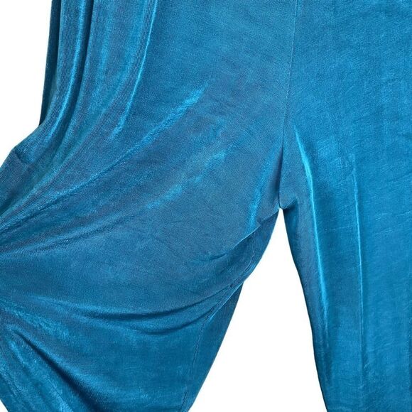 🔴ATOC Women's Pants Elastic Waist Stretchy Teal Green Size S/M - Picture 7 of 9